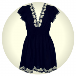 Dress with trim (Dry Clean)