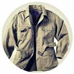 Jacket: Exl velvet, seq, silk and leather (Dry Clean)
